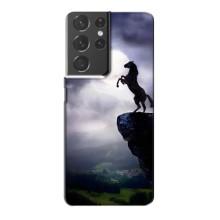 Чехлы с изображением разных животных для Samsung Galaxy S21 Plus (Лошадь)