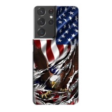 Чехол Флаг USA для Samsung Galaxy S21 Plus