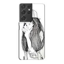 Чохол з друком для Samsung Galaxy S21 Plus - (Мода) (AlphaPrint) (Фото дівчини)