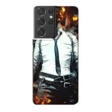 Силиконовый чехол с картинкой "Герой Pubg" на Samsung Galaxy S21 Plus – Man Пубг