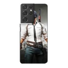 Силиконовый чехол с картинкой "Герой Pubg" на Samsung Galaxy S21 Plus – Пабг