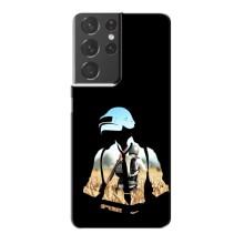 Силиконовый чехол с картинкой "Герой Pubg" на Samsung Galaxy S21 Plus – Пубг мен