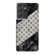 Чехол Стиль Louis Vuitton на Samsung Galaxy S21 Plus (LV на белом)