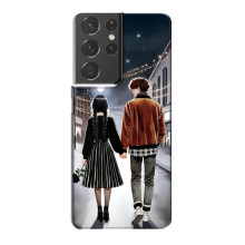 Чохол з дизайном Венздей 2 на Samsung Galaxy S21 Plus – Венздей і Тайлер