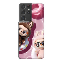 Чехол с Лабубу на Samsung Galaxy S21 Plus (Игрушка Лабубу)