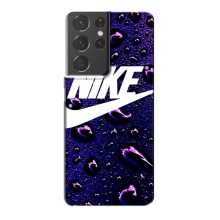 Чохол з логтипом Найк на Samsung Galaxy S21 Plus (Найк на фіолетовому)