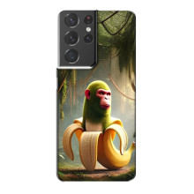 Чехол с мемами тралалело тралала для Samsung Galaxy S21 Plus – Шимпанзини бананини