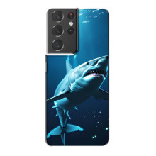 Чохол з картинкою 'Хижаки' для Samsung Galaxy S21 Plus (Акула)
