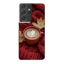 Чохол з унікальним дизайном 'Осінь з кавою' для Samsung Galaxy S21 Plus – Кава на ковдрі