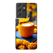 Чохол з унікальним дизайном 'Осінь з кавою' для Samsung Galaxy S21 Plus – Кава з жовтим