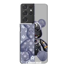 Силиконовый чехол для Samsung Galaxy S21 Plus (Медведь Louis Vuitton)