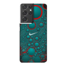 Силиконовый Чехол на Samsung Galaxy S21 Plus с картинкой Nike (Найк зеленый)