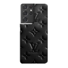 Текстурный Чехол Louis Vuitton для Самсунг С21 Плюс (Черный ЛВ)