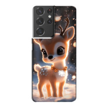Яскравий чохол для Samsung Galaxy S21 Plus з Зимові Оленята – Оленятко
