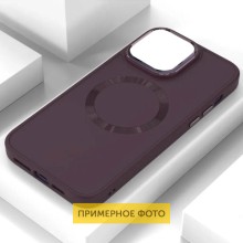TPU чохол Bonbon Metal Style with MagSafe для Samsung Galaxy S21 Ultra – Бордовий