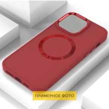 TPU чехол Bonbon Metal Style with MagSafe для Samsung Galaxy S21 Ultra – Красный