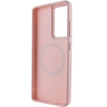 TPU чехол Bonbon Metal Style with MagSafe для Samsung Galaxy S21 Ultra – Розовый