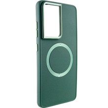TPU чохол Bonbon Metal Style with MagSafe для Samsung Galaxy S21 Ultra – Зелений