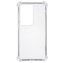 TPU чохол GETMAN Ease logo посилені кути для Samsung Galaxy S21 Ultra – Прозорий