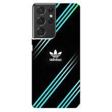 Чохли Адидас для Samsung Galaxy S21 ultra (AlphaPrint) (Адідас з полосами)