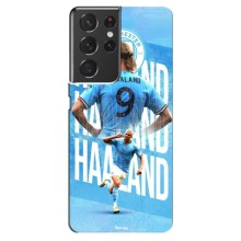 Чехлы с принтом для Samsung Galaxy S21 ultra Футболист – Erling Haaland