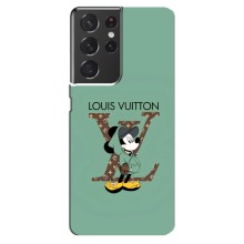 Чохли Луі Вітон для Samsung Galaxy S21 ultra (AlphaPrint - LOUIS VUITTON) (Міккі Маус LV)