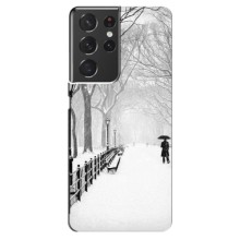 Чехлы на Новый Год Samsung Galaxy S21 ultra (Снегом замело)