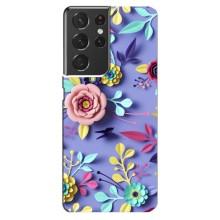 Чохли з квітами для Samsung Galaxy S21 ultra (VPrint) (Дизайн квітів)