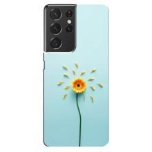Чохли з квітами для Samsung Galaxy S21 ultra (VPrint) (Жовта квітка)