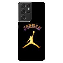 Чохли для Samsung Galaxy S21 ultra - з картинкою JORDAN (AlphaPrint) (Jordan Gold)