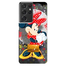 Чехол Disney Mouse Samsung Galaxy S21 ultra (PREMIUMPrint) (Minni с бантиком)