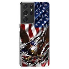 Чехол Флаг USA для Samsung Galaxy S21 ultra