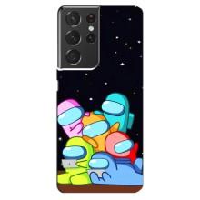 Чохли Амонг Ас для Samsung Galaxy S21 ultra (AlphaPrint) (Скіни в космосі)