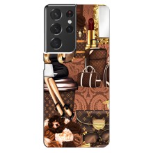 Чехол Стиль Louis Vuitton на Samsung Galaxy S21 ultra (Мода Луи Виттон)