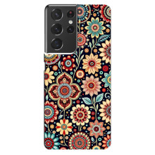 Чехол с принтом Ковер для Samsung Galaxy S21 ultra – Цветочный ковер