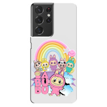 Чехол с Лабубу на Samsung Galaxy S21 ultra (Фон Лабубу)