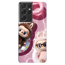 Чехол с Лабубу на Samsung Galaxy S21 ultra (Игрушка Лабубу)