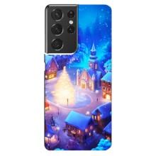 Різдвяні Чохли для Samsung Galaxy S21 ultra (VPrint) (Різдвяне місто)