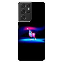 Силіконовий бампер з картинкою звірів для Samsung Galaxy S21 ultra (Яскравий олень)