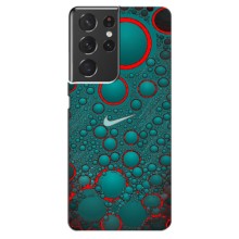 Силиконовый Чехол на Samsung Galaxy S21 ultra с картинкой Nike (Найк зеленый)