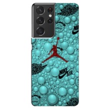 Силиконовый Чехол Nike Air Jordan на Самсунг С21 Ультра (Джордан Найк)