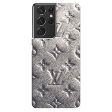 Текстурный Чехол Louis Vuitton для Самсунг С21 Ультра – Бежевый ЛВ