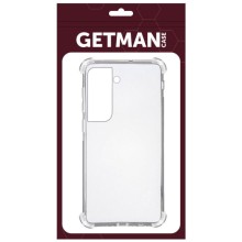 TPU чохол GETMAN Ease logo посилені кути для Samsung Galaxy S21 – Прозорий