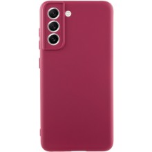 Чехол TPU GETMAN Liquid Silk Full Camera для Samsung Galaxy S21 (Бордовый)