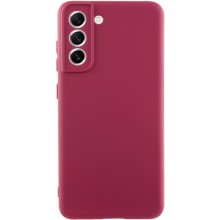 Чохол TPU GETMAN Liquid Silk Full Camera для Samsung Galaxy S21 – Бордовий