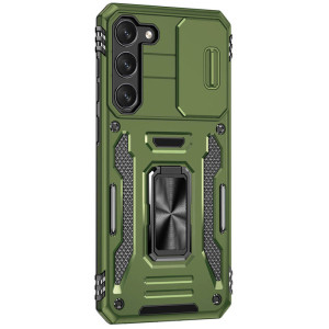 Ударостійкий чохол Camshield Army Ring для Samsung Galaxy S21 – Оливковий