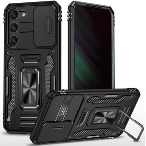 Ударостійкий чохол Camshield Army Ring для Samsung Galaxy S21 – Чорний