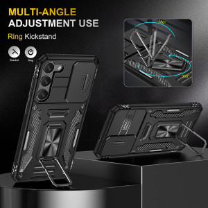 Ударостійкий чохол Camshield Army Ring для Samsung Galaxy S21 – Чорний