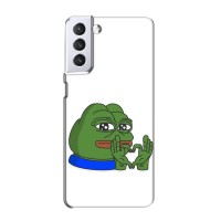 Чехлы с картинкой  Жаба Мем на Samsung Galaxy S21 – Жаба сердечко