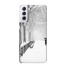 Чехлы на Новый Год Samsung Galaxy S21 (Снегом замело)